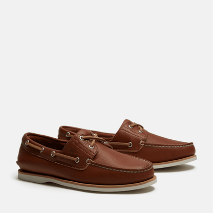 Timberland Lake House Classic 2-Eye Boat Shoe Rust Full-Grain Men'S