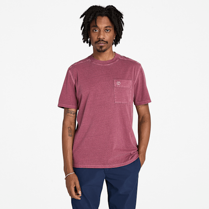 Timberland Merrymack River Chest Pocket T-Shirt Burgundy Men'S