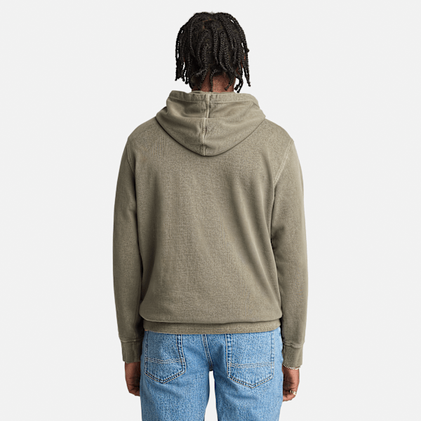 Timberland Merrymack River Garment Dye Hoodie Leaf Green Men'S