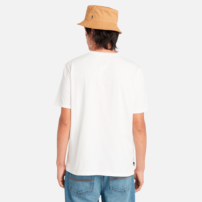Timberland Merrymack River Garment Dye Logo Graphic T-Shirt Undyed Men'S