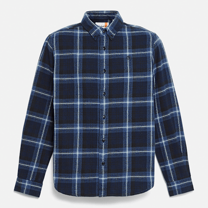 Timberland Midweight Flannel Checkered Shirt Dark Navy Men'S