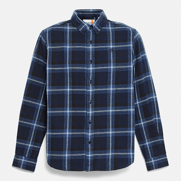 Timberland Midweight Flannel Checkered Shirt Dark Navy Men'S