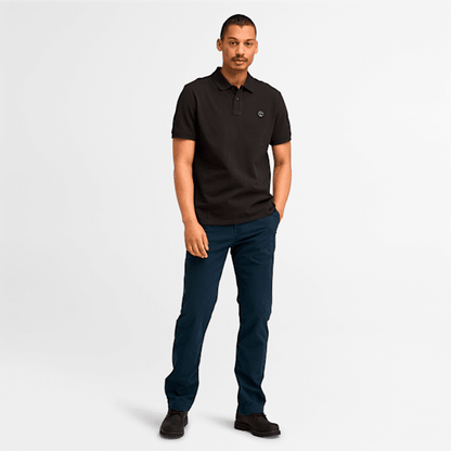 Timberland Millers River Short-Sleeve Pique Polo Shirt Black Men'S