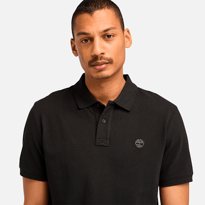 Timberland Millers River Short-Sleeve Pique Polo Shirt Black Men'S