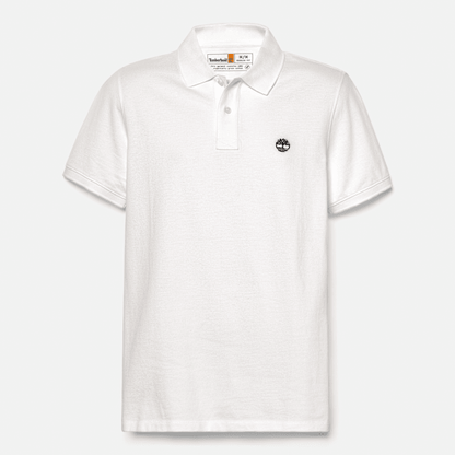 Timberland Millers River Short-Sleeve Pique Polo Shirt White Men'S