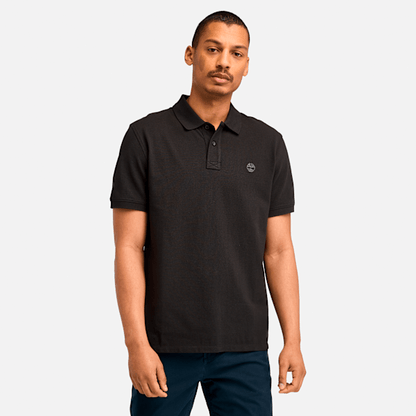 Timberland Millers River Short-Sleeve Pique Polo Shirt Black Men'S
