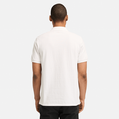 Timberland Millers River Short-Sleeve Pique Polo Shirt White Men'S