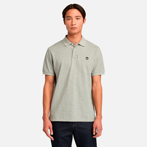 Timberland Millers River Short-Sleeve Pique Polo Shirt Medium Grey Heather Men'S
