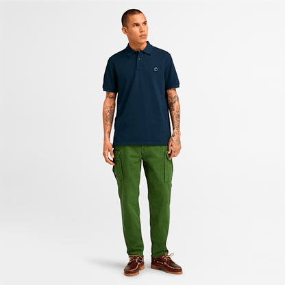 Timberland Millers River Short-Sleeve Pique Polo Shirt Dark Sapphire Men'S