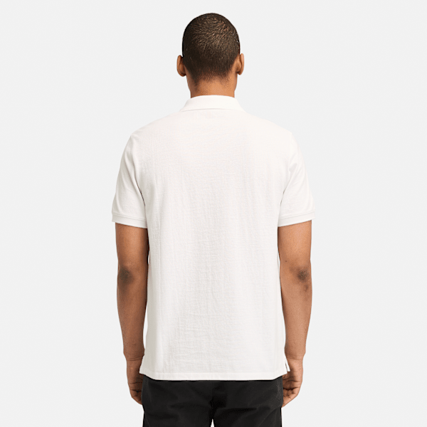 Timberland Millers River Short-Sleeve Pique Polo Shirt White Men'S