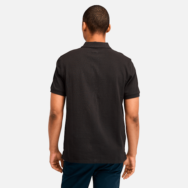 Timberland Millers River Short-Sleeve Pique Polo Shirt Black Men'S