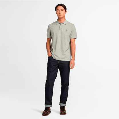 Timberland Millers River Short-Sleeve Pique Polo Shirt Medium Grey Heather Men'S