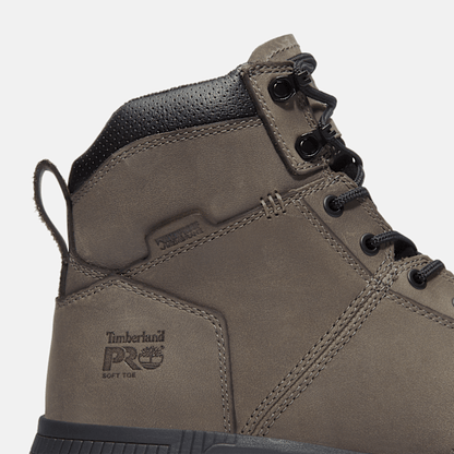 Timberland Montauk 6" Soft Toe Work Boot Medium Grey Leather Men'S