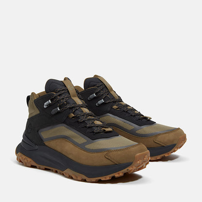 Timberland Men'S Motion Access Mid Waterproof Sneaker Olive Green Ripstop