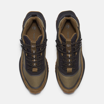 Timberland Men'S Motion Access Mid Waterproof Sneaker Olive Green Ripstop