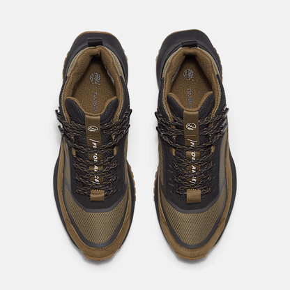 Timberland Motion Access Mid Waterproof Sneaker Olive Green Ripstop Men'S