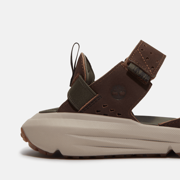 Timberland Motion Dune Backstrap Sandal Dark Brown Leather Men'S