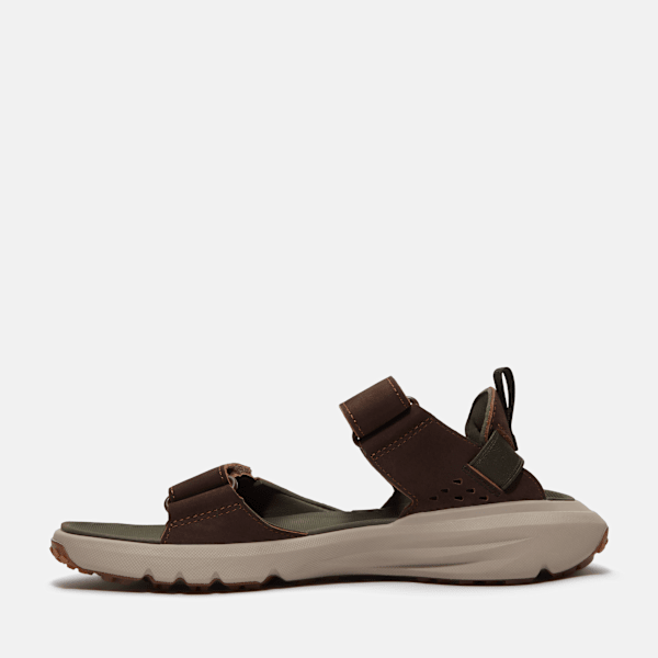 Timberland Motion Dune Backstrap Sandal Dark Brown Leather Men'S