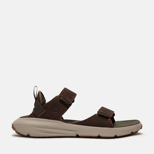 Timberland Motion Dune Backstrap Sandal Dark Brown Leather Men'S