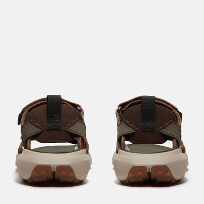 Timberland Motion Dune Backstrap Sandal Dark Brown Leather Men'S