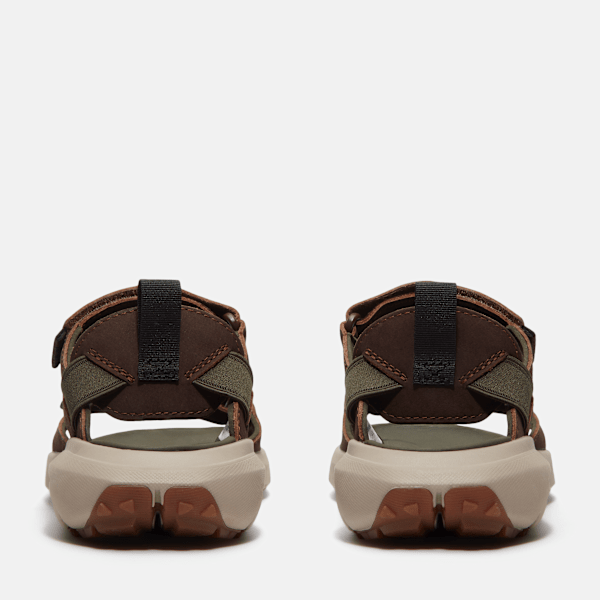 Timberland Motion Dune Backstrap Sandal Dark Brown Leather Men'S