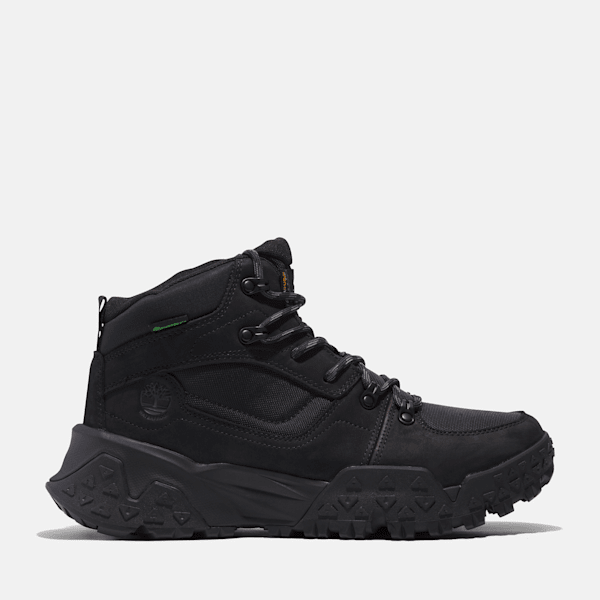 Timberland Motion Scramble Mid Lace-Up Waterproof Hiker Black Nubuck Men'S