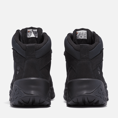 Timberland Motion Scramble Mid Lace-Up Waterproof Hiker Black Nubuck Men'S