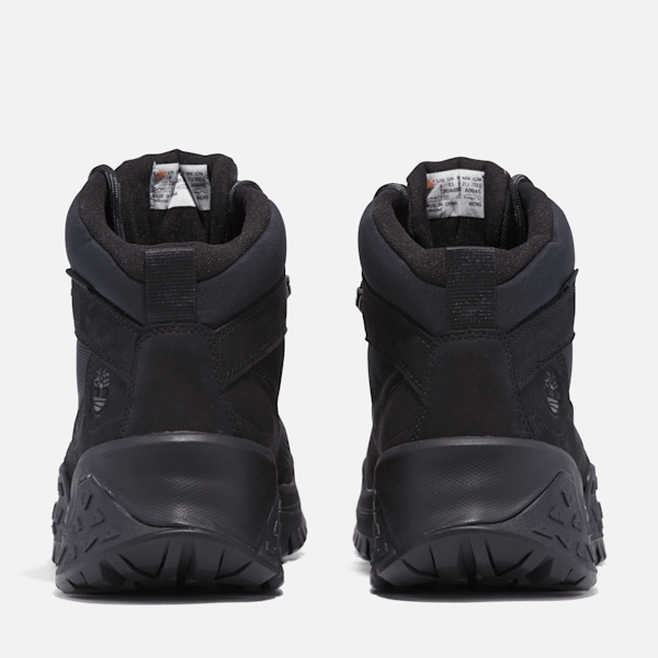 Timberland Motion Scramble Mid Lace-Up Waterproof Hiker Black Nubuck Men'S