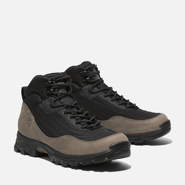 Timberland Mens Mt Maddsen Mid Waterproof Hiking Boot Black Mesh/Medium Grey