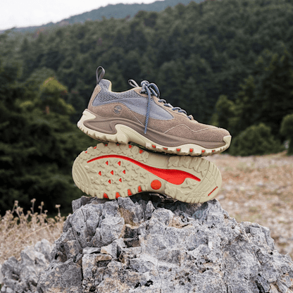 Timberland Mt Maddsen Peak Low Waterproof Hiking Boot Medium Beige Mesh/Grey Men'S