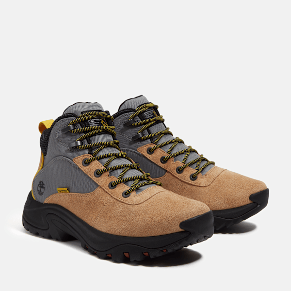 Timberland Mt Maddsen Peak Mid Waterproof Hiking Boot Medium Beige Suede Men'S