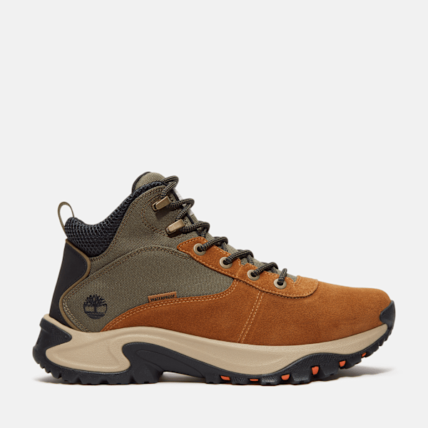 Timberland Mt Maddsen Peak Mid Waterproof Hiking Boot Medium Brown Suede Men'S