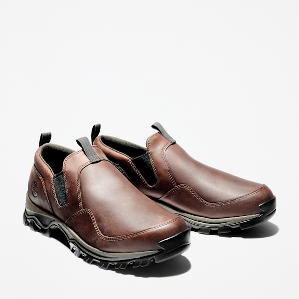 Timberland Mt Maddsen Slip-On Hiking Shoe Dark Brown Full-Grain Men'S