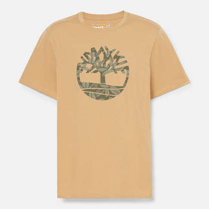 Timberland Northwood Floral Tree Logo Short-Sleeve T-Shirt Light Wheat Men'S
