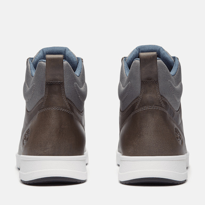 Timberland Mens Parker Street High-Top Sneaker Dark Grey Full-Grain