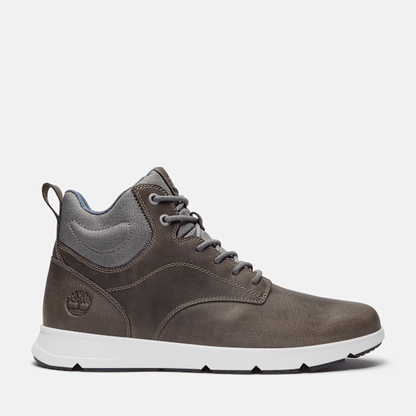 Timberland Mens Parker Street High-Top Sneaker Dark Grey Full-Grain