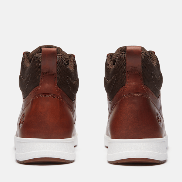 Timberland Mens Parker Street High-Top Sneaker Rust Full-Grain