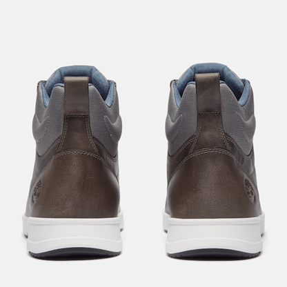 Timberland Mens Parker Street High-Top Sneaker Dark Grey Full-Grain