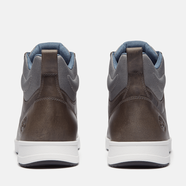 Timberland Mens Parker Street High-Top Sneaker Dark Grey Full-Grain