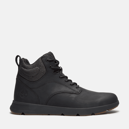 Timberland Mens Parker Street High-Top Sneaker Black Full-Grain