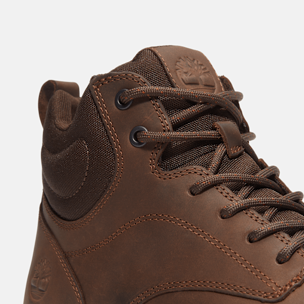 Timberland Mens Parker Street High-Top Sneaker Dark Brown Full-Grain