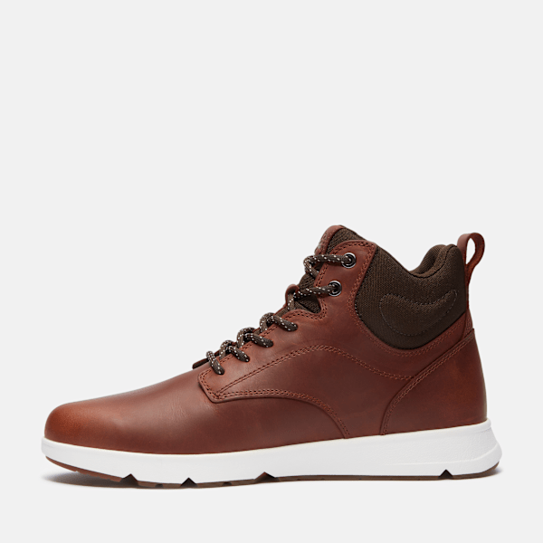 Timberland Mens Parker Street High-Top Sneaker Rust Full-Grain