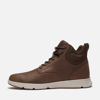 Timberland Mens Parker Street High-Top Sneaker Dark Brown Full-Grain