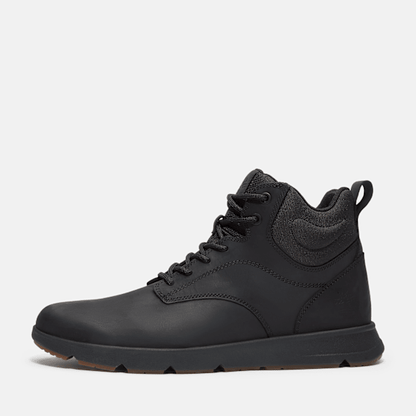 Timberland Mens Parker Street High-Top Sneaker Black Full-Grain