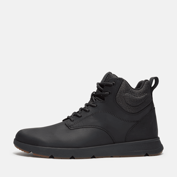 Timberland Mens Parker Street High-Top Sneaker Black Full-Grain