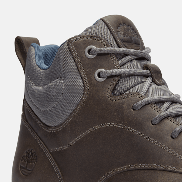 Timberland Mens Parker Street High-Top Sneaker Dark Grey Full-Grain