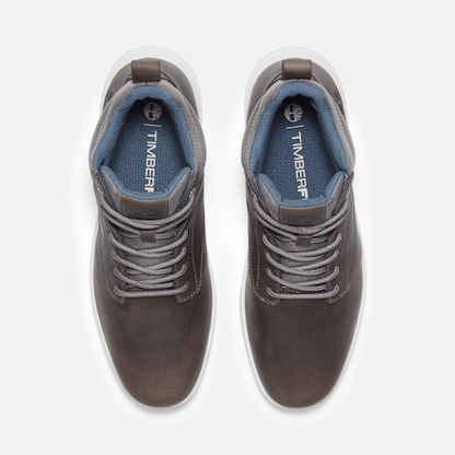 Timberland Mens Parker Street High-Top Sneaker Dark Grey Full-Grain