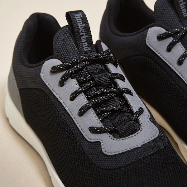 Timberland Parker Street Low Lace-Up Sneaker Black Knit Men'S