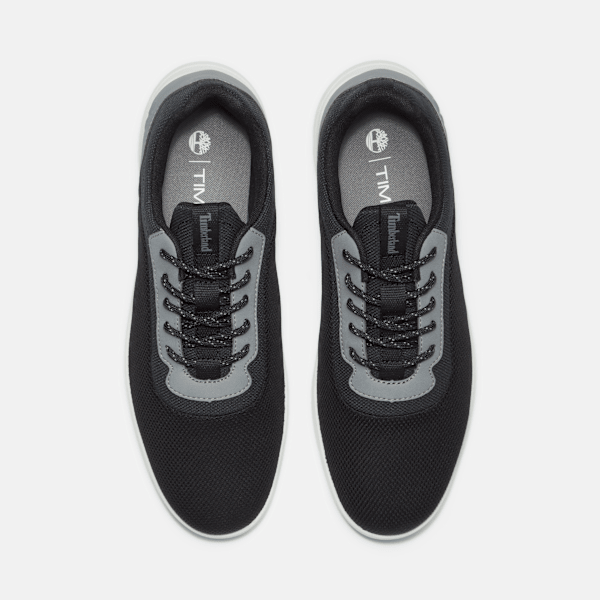 Timberland Parker Street Low Lace-Up Sneaker Black Knit Men'S
