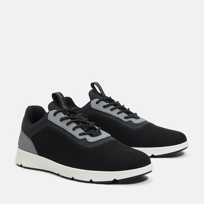 Timberland Men'S Parker Street Low Lace-Up Sneaker Black Knit
